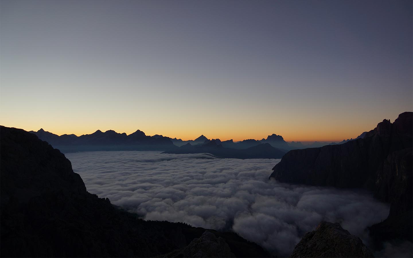 Sunrise in the Dolomites